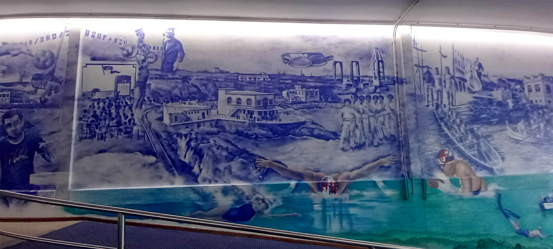Club del Mar San Amaro Coruña-Mural Outón Años 50