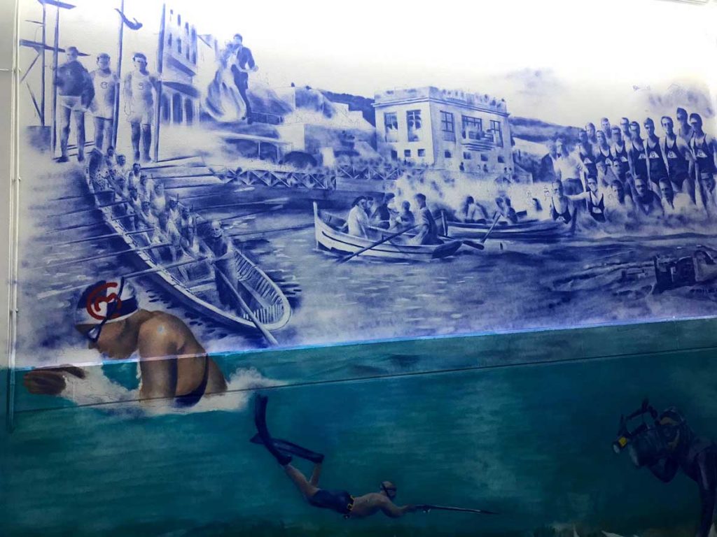 Club del Mar San Amaro Coruña  Mural Graffiti Outon